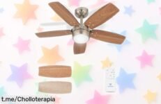 Ventilador de techo Vagizm con luz regulable y control remoto a un precio rebajado que no puedes dejar pasar: ¡siente el fresquito al instante en casa!