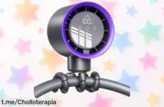 Ventilador portátil para cochecito con pantalla LED y clip, un súper chollo a precio rebajado que hará sonreír a tu bebé incluso en los días más calurosos.