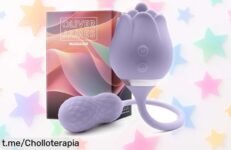 Vibrador 2 en 1 rosa con recarga USB y 10 modos, a precio rebajado para tu placer. ¡Aprovecha este super chollo y deja atrás los ruidos ahora!