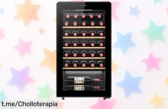 Vinoteca Candy DiVino para 34 botellas con control digital a precio rebajado, ¡tu oportunidad de cuidar tus vinos favoritos y disfrutar en grande no se puede dejar pasar ya!