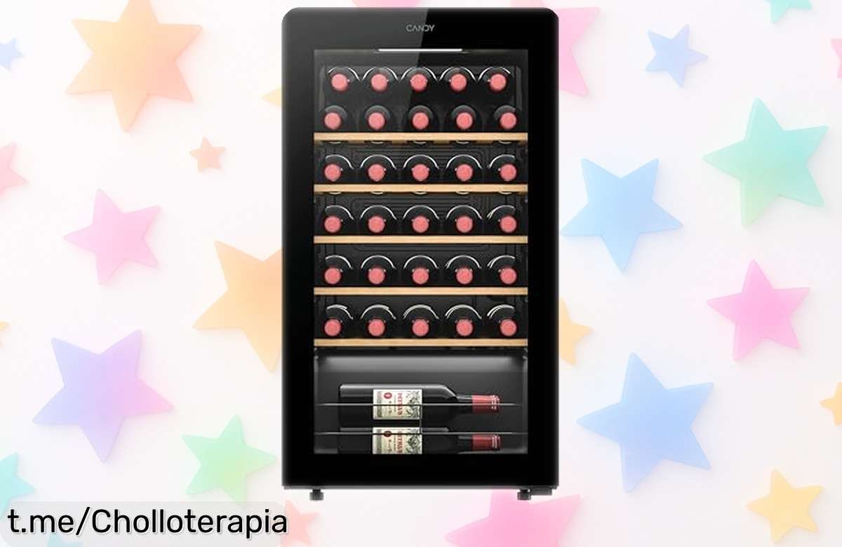 Vinoteca Candy DiVino para 34 botellas con control digital a precio rebajado, ¡tu oportunidad de cuidar tus vinos favoritos y disfrutar en grande no se puede dejar pasar ya!
