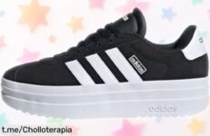 Zapatillas Adidas mujer VL Court Bold en negro, rabia este super chollo y siente el agarre seguro que hará brillar cada paso. ¡Aprovecha ya esta rebaja limitada!