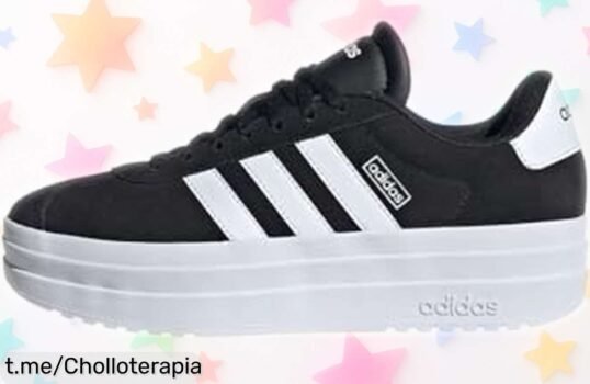 Zapatillas Adidas mujer VL Court Bold en negro, rabia este super chollo y siente el agarre seguro que hará brillar cada paso. ¡Aprovecha ya esta rebaja limitada!