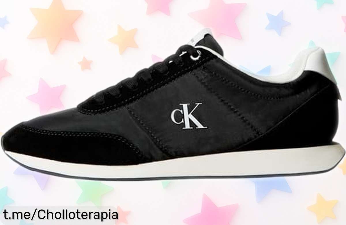 Zapatillas Calvin Klein Runner en negro con descuento brutal, diseño minimalista y perfección para cada ocasión. ¡No te quedes sin las tuyas porque vuelan!