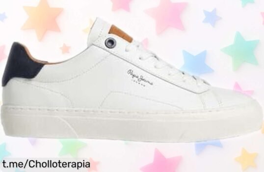 Zapatillas Pepe Jeans blancas de piel, ¡super chollo rebajado que no podrás ignorar! Dale a tu look el toque único que merece antes de que se agoten.