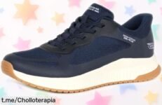 Zapatillas Skechers Bobs Squad 4 en navy, ahora a precio loco: lavables y con ajuste perfecto. ¡No dejes escapar este super chollo que te hará sentir única!
