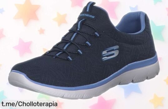 Zapatillas Skechers Summits Lite en azul marino, rebajadas a un precio loco. ¡Corre que vuelan y haz que cada paso cuente con estilo único!