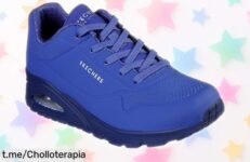 Zapatillas Skechers Uno para mujer a un precio rebajado que no volverás a ver; aprovecha este ofertón limitado y deslumbra con tu estilo. ¡Hazte con ellas antes de que vuelen!