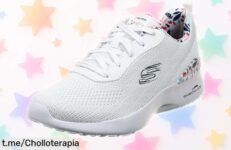 Zapatillas Skechers con diseño floral, precio rebajado y estilo irresistible: ¡No dejes que se escapen, vuélalas a casa antes que volar!