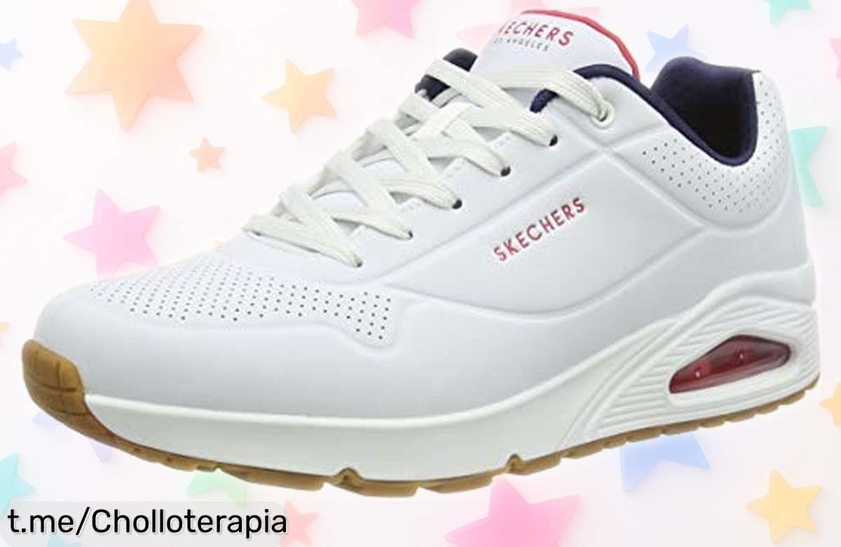 Zapatillas Skechers para hombre con suela antideslizante a precio rebajado, ¡un super chollo que volará rápido! No dejes pasar esta oportunidad única y pisa fuerte hoy mismo.