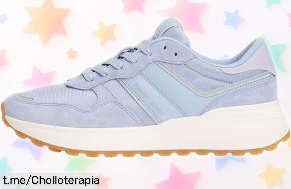 Zapatillas Tommy Jeans Runner en ante azul, el super chollo que te dará un estilo noventero irresistible. ¡Corre y no dejes pasar esta oportunidad única!