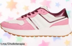 Zapatillas Tommy Jeans Runner para mujer en rosa: estilo urbano de los 90 a precio rebajado, perfectas para brillar y destacar. ¡No te quedes sin ellas, porque vuelan!