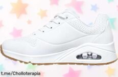 Zapatillas blancas Skechers Uno, el ofertón que cuida tus pies con espuma viscoelástica. ¡Date prisa y corre antes de que se agoten!