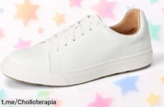 Zapatillas clásicas bajas Amazon Essentials en blanco, ahora a precio rebajadísimo. ¡Haz que cada paso cuente y no dejes escapar este super chollo!