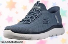 Zapatillas infantiles Skechers con suela antideslizante y amortiguación ajustable, ¡precio rebajado para que tus peques corran felices y seguros! Aprovecha este super chollo ya.