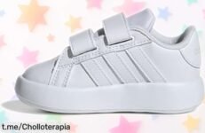 Zapatillas para bebé adidas Grand Court 2.0 a precio rebajado, ¡no pierdas la oportunidad de darle estilo y resistencia a sus primeros pasos!