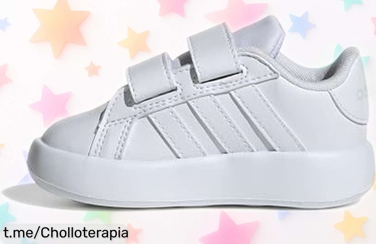 Zapatillas para bebé adidas Grand Court 2.0 a precio rebajado, ¡no pierdas la oportunidad de darle estilo y resistencia a sus primeros pasos!