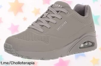 Zapatillas para mujer Skechers Uno, ¡super chollo! Suela antideslizante que te da confianza en cada paso. Precio rebajado a velocidad de luz ¡Hazte con ellas antes de que vuela la oportunidad!