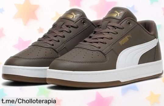 Zapatillas unisex Puma Caven en bronce y oro: ¡Super chollo a precio rebajado para caminar con estilo! Corre que vuelan, la confianza al andar está a solo un paso.
