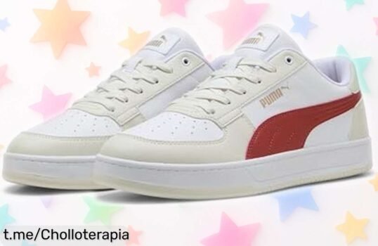 Zapatillas unisex Puma WhiteRed con suela antideslizante a precio rebajado, corre ya por las tuyas y siente la energía en cada paso de esta oferta que no se repite.