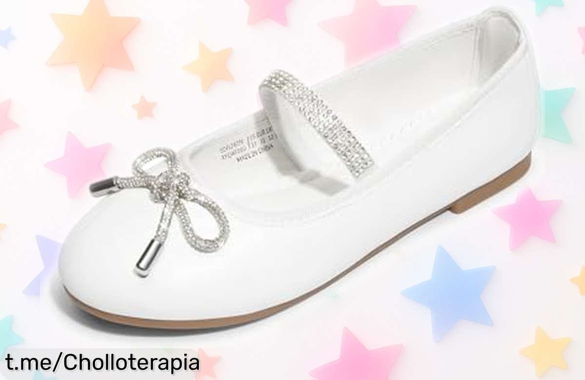 Zapatos de vestir con brillo para niñas, perfectos y seguros; ¡no te pierdas esta rebaja increíble que encantará a tus peques!