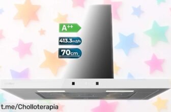 Campana extractora Cecotec de succión 413 m³/h, el super chollo que elimina olores al instante y transforma tu cocina en un lugar especial. ¡Aprovecha antes de quedarte sin ella!