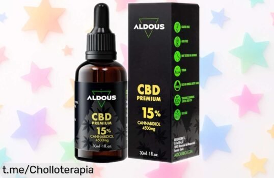 Aceite de cáñamo bio con 15% CBD, ¡rebajado en un super chollo! Aprovecha esta oferta brutal y dale a tu bienestar el impulso que se merece.