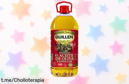 Aceite de oliva suave Guillén 5L a precio rebajado: sabor delicado y menos acidez que hará vibrar tus platos. ¡No te quedes sin el tuyo, corre antes de que se acabe!