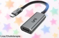 Adaptador USB C a HDMI uni 4K para MacBook y iPhone 15 - ¡Descuento brutal que vuela! Conéctate al máximo, no dejes pasar este super chollo y sorpréndete ahora.
