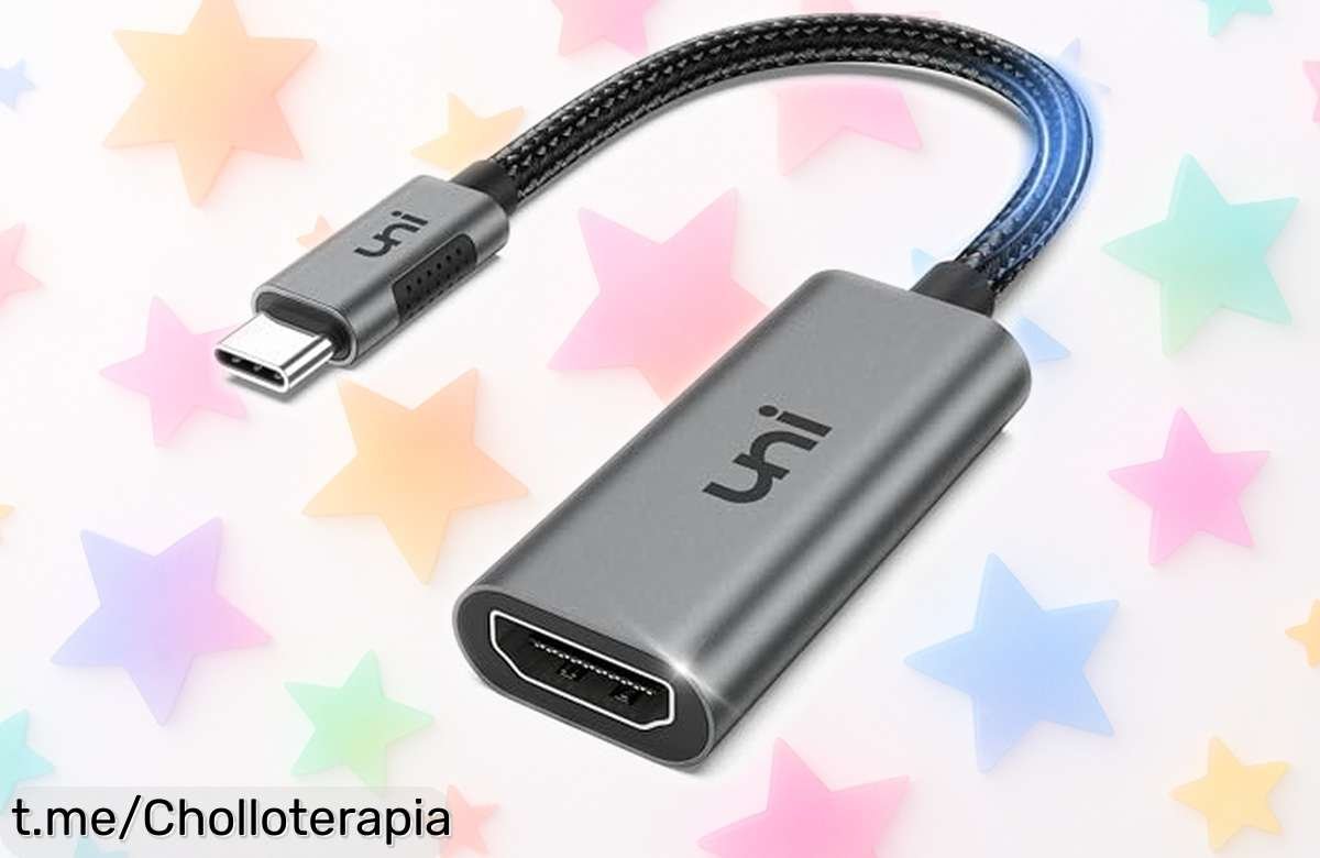 Adaptador USB C a HDMI uni 4K para MacBook y iPhone 15 – ¡Descuento brutal que vuela! Conéctate al máximo, no dejes pasar este super chollo y sorpréndete ahora.