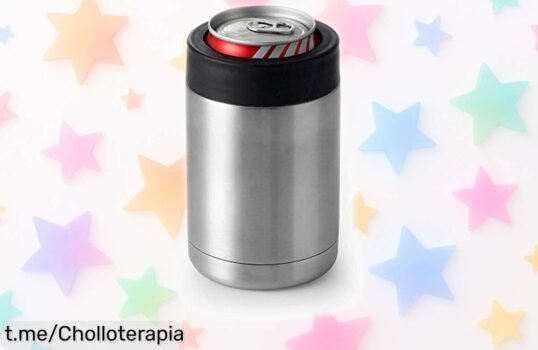Aislante para latas doble pared Gteller que mantiene tu bebida siempre en su punto; ¡super chollo por tiempo limitado, no te lo pierdas y saborea cada momento!