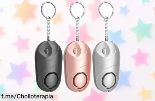 Alarma personal Safesound de 140 dB con luz LED, ¡ofertón a precio rebajado! Siente la tranquilidad y protege a los tuyos al instante. No te quedes sin ella.