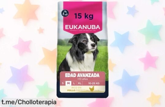 Alimento seco premium Eukanuba para perros senior, ahora con precio rebajado y beneficios increíbles: dale a tu peludo una vida llena de energía y bienestar, ¡no te lo pierdas!