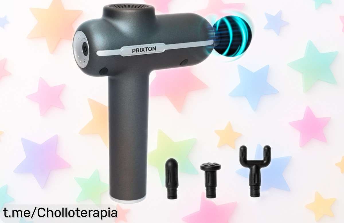 Alivio instantáneo con la pistola de masaje Prixton Synergy: 5 velocidades y 4 cabezales, a un precio rebajado que no podrás resistir. ¡No dejes pasar esta oportunidad única!