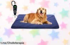 Almohadilla térmica Riogoo para mascotas, ¡super chollo! Cuida a tu peludo calentito y seguro antes de que vuelen las unidades. No dejes pasar esta oferta única ya mismo.