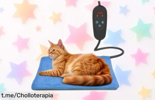 Almohadilla térmica para mascotas con 6 niveles de calor, perfecta para acurrucarse y disfrutar del mejor abrazo en invierno a precio rebajado ¡No dejés pasar esta oferta única!