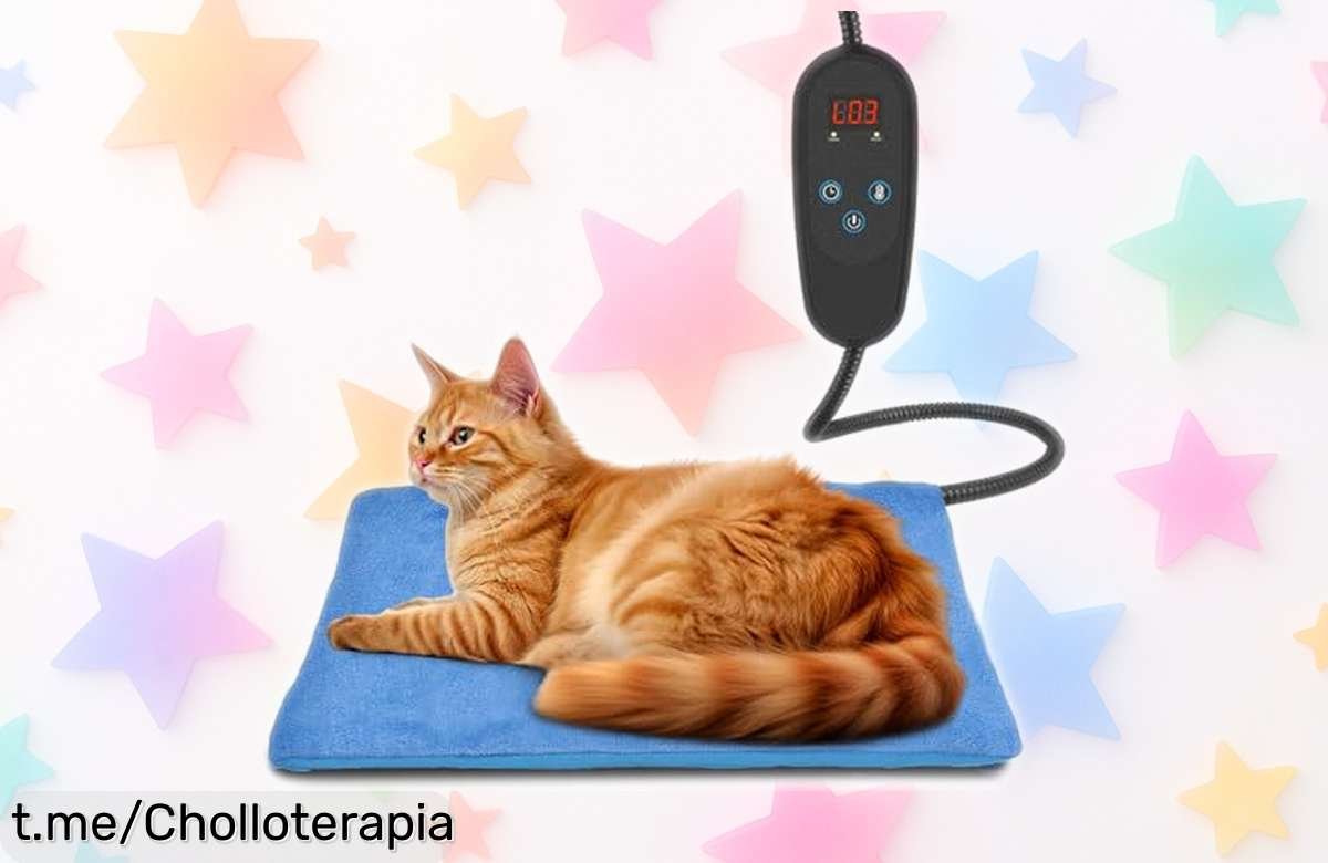 Almohadilla térmica para mascotas con 6 niveles de calor, perfecta para acurrucarse y disfrutar del mejor abrazo en invierno a precio rebajado ¡No dejés pasar esta oferta única!