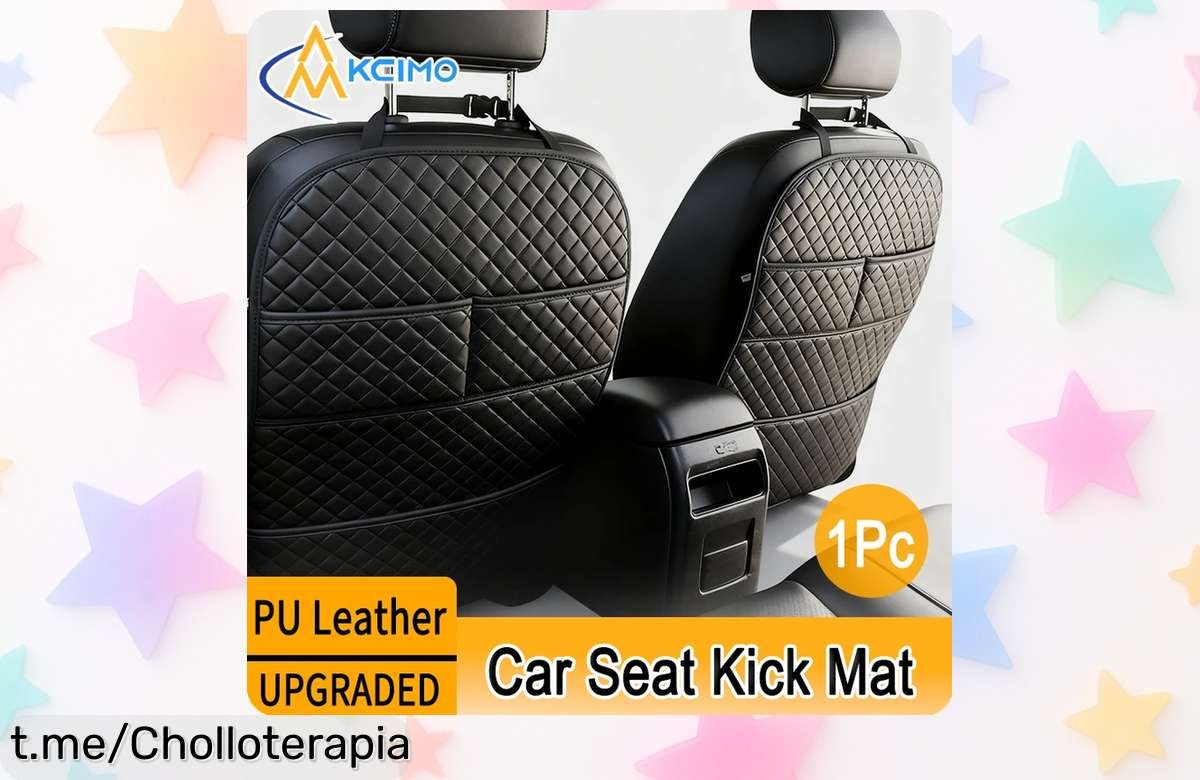 Almohadilla universal antipatadas con bolsillo para el coche: ¡super chollo a precio loco! Mantén todo ordenado y disfruta tus viajes sin líos, no dejes pasar esta oferta única.