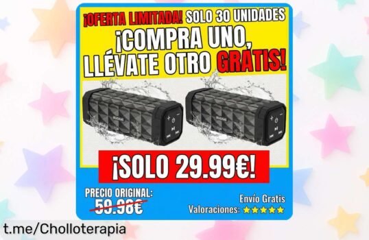 Altavoces portátiles Bugani con doble graves y batería de 40 horas rebajados a precio de risa, ¡no te quedes sin la música en tus locuras!