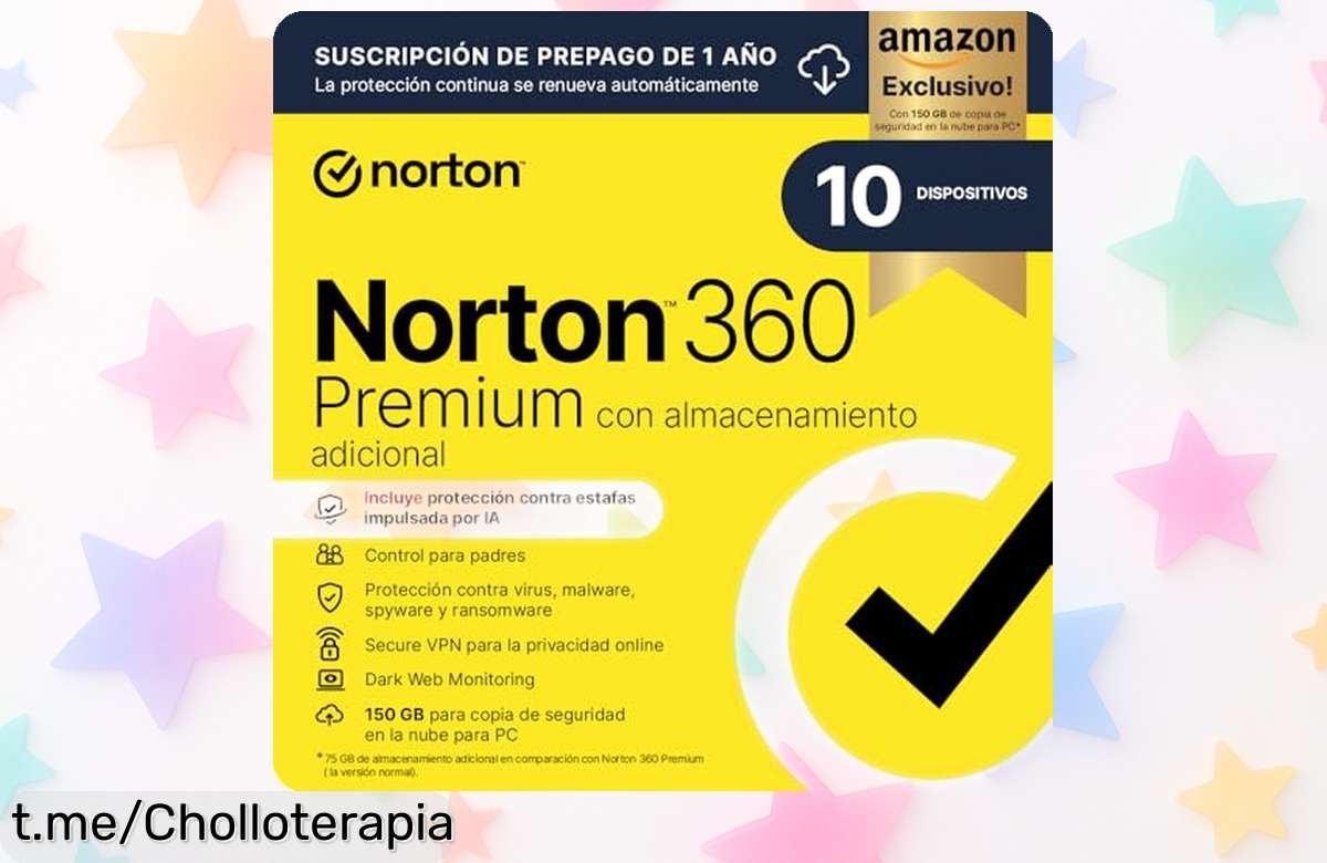 Antivirus Norton 360 Premium para 10 dispositivos con protección total y VPN a precio rebajado, ¡no dejes pasar esta oportunidad única de cuidar lo que más quieres!