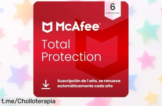 Antivirus total McAfee para 6 dispositivos con VPN y gestor de contraseñas a precio loco: ¡15 meses de tranquilidad por un super chollo que no puedes dejar escapar!