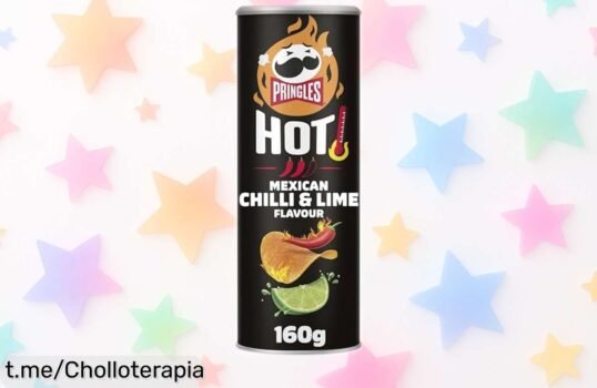 Apertito salado Pringles Hot Chili Lime: ¡sabor picante y crujiente a precio rebajado! Aprovecha este super chollo antes de que se agote y sorprende a tus amigos.