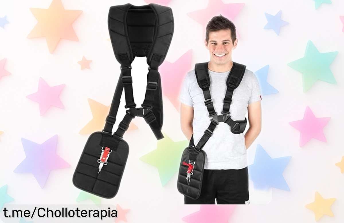 Arnés desbrozadora InteDesign negro, super resistente y fácil de ajustar ¡Aprovecha este ofertón rebajado antes de que se agote y trabaja más ligero!