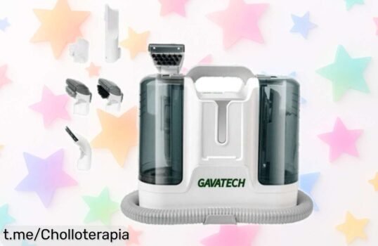 Aspirador de agua Gavatech VC15 con función quitamanchas a precio rebajadísimo: ¡limpia alfombras y tapicerías en un abrir y cerrar de ojos! No te quedes sin el tuyo, que vuelan.