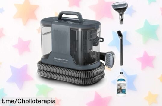 Aspirador de tapicerías Rowenta Clean It Compact, un super chollo que elimina manchas y suciedad de mascotas. ¡Llévalo ya y sorpréndete con la limpieza fácil!