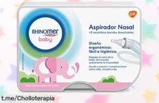 Aspirador nasal Rhinomer Baby con filtro desechable, precio rebajado solo por hoy. Protege a tu bebé y dile adiós a los mocos peligrosos, ¡hazlo feliz ahora!