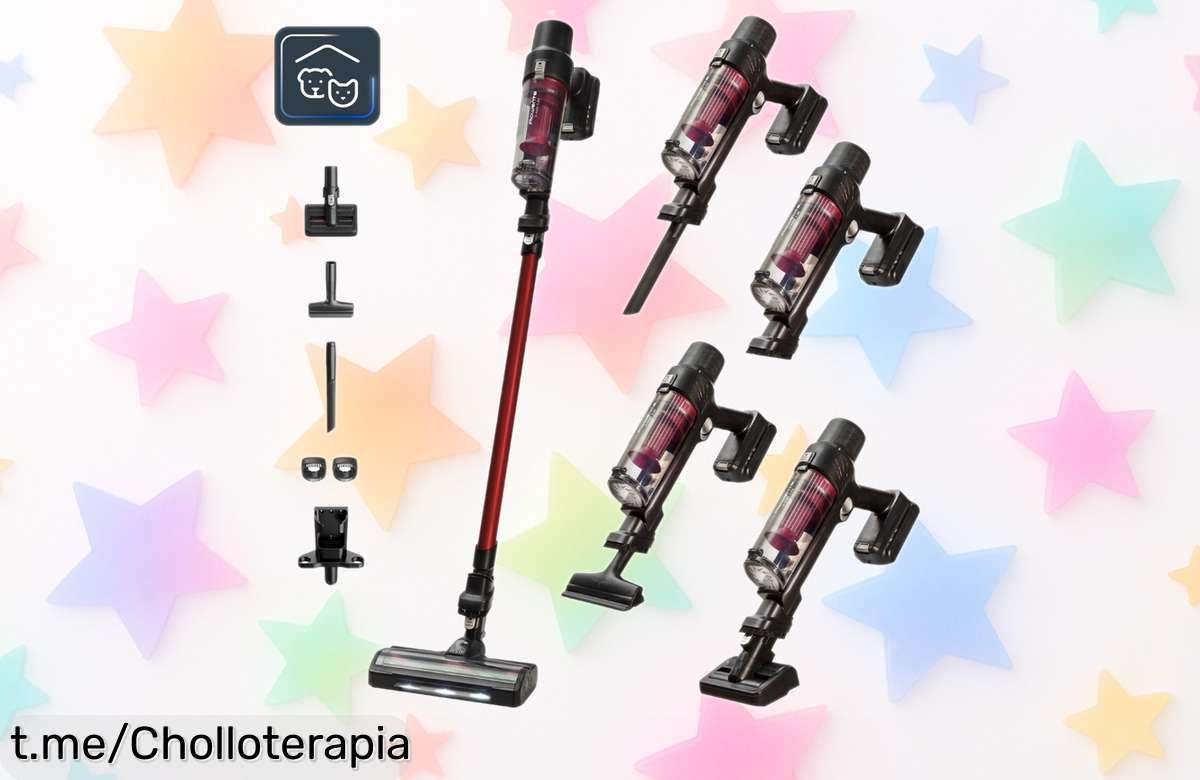 Aspiradora escoba sin cable Rowenta X-Pert 7.60 Animal, potente y ligera a un precio rebajado que no se repetirá; ¡limpia fácil y rápido antes de que se acaben!