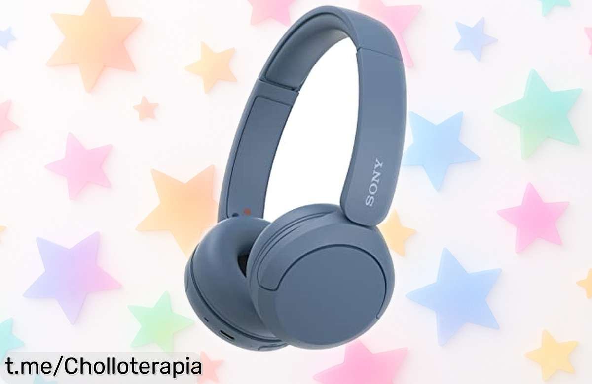 Auriculares de diadema inalámbricos Sony WH CH520 a precio rebajado, sonido espectacular y 50 horas de batería. ¡No te quedes sin ellos y disfruta la música como nunca!