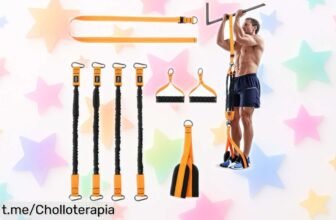 Banda de resistencia ajustable para pull ups, ¡preparada para desafiar tus límites a un precio rebajado que se va volando! No te quedes sin la tuya y entrena con fuerza.