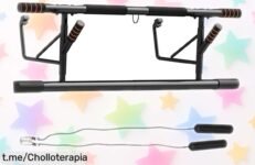 Barra de dominadas SportNow con bandas de resistencia, super chollo en descuento brutal para ponerte en forma desde casa, ¡no te quedes sin la tuya antes que se agoten!